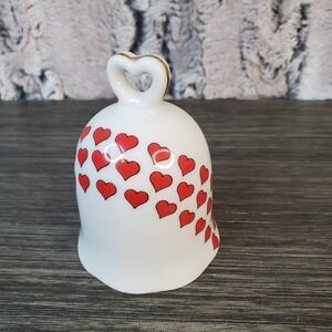 Ceramic Romantic Red‎ Rainbow Hearts Valentine's Day Love Anniversary Bell